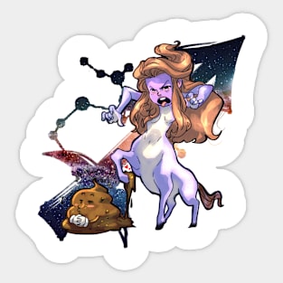 sagitarius poop Sticker